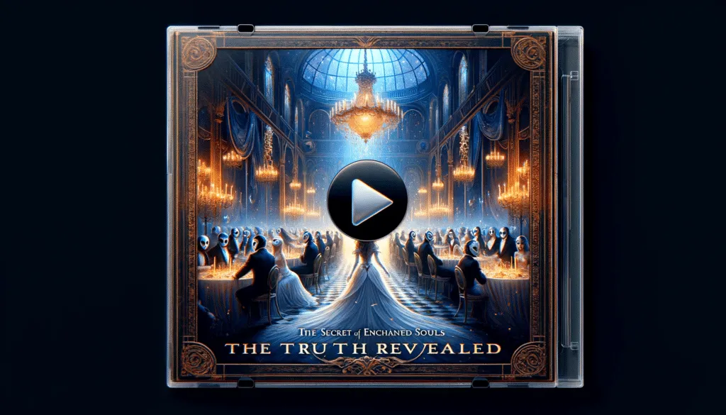 DALL·E 2023 12 10 01.35.03 Promotional Cover Image For The Soundtrack The Truth Revealed Themed Around The Eternal Masquerade The Secret Of The Enchanted Souls Featuring