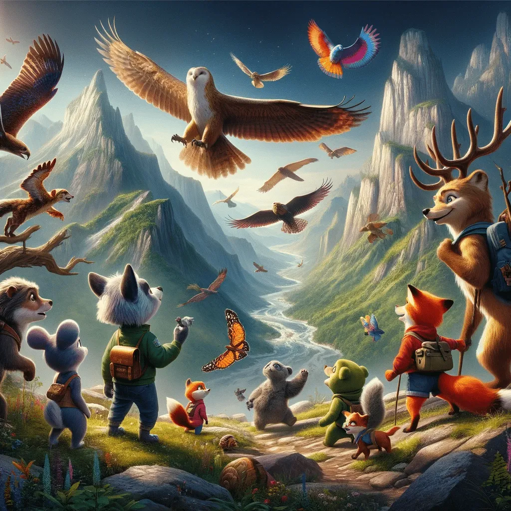 In A Breathtaking And Adventurous Setting Leo A Squirrel Robia A Fox Helena An Owl Bruno A Bear Bella A Butterfly Celio A Deer Tobi