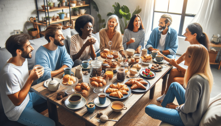 Recebendo Visitas de Amigos para um Café da Tarde