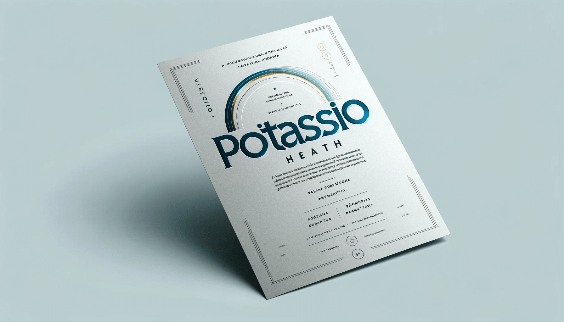 DALL%C2%B7E 2023 12 17 11.59.07 A Highly Professional And Clean Horizontal Invitation Card Featuring The Words Potassio And Health In Refined Modern Typography. The Design Is U