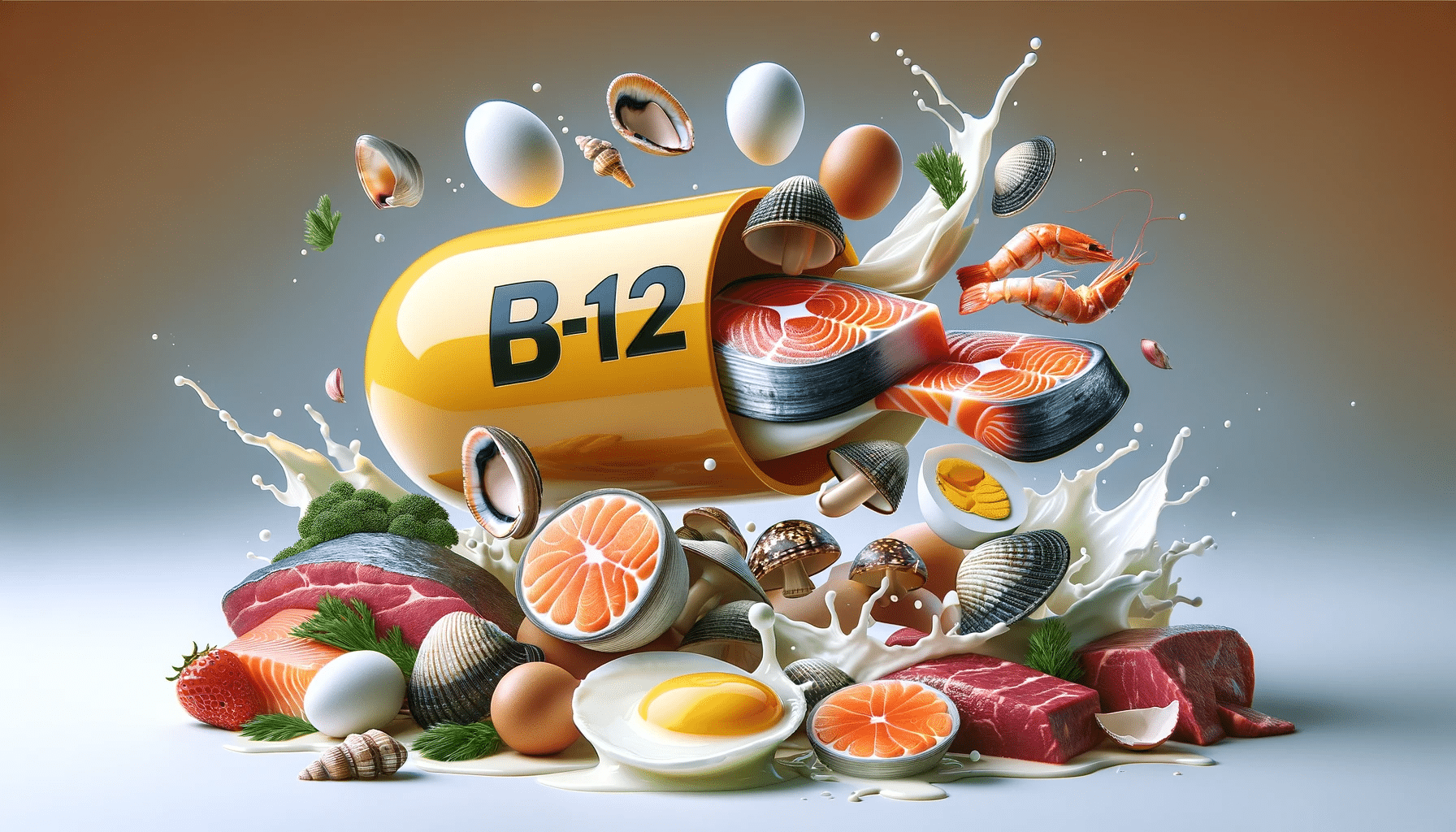 DALL·E 2023-12-03 22.50.02 - Create a high-quality, dynamic image of a vitamin B12 capsule in the process of tipping over, with 'B-12' written on it in bold letters. The capsule i DALL·E 2023 12 03 22.50.02 Create A High Quality Dynamic Image Of A Vitamin B12 Capsule In The Process Of Tipping Over With B 12 Written On It In Bold Letters. The Capsule I 1
